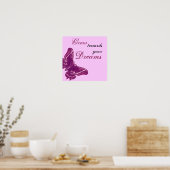 GOLD DREAMS Sunburst Feathered Roos Poster (Keuken)