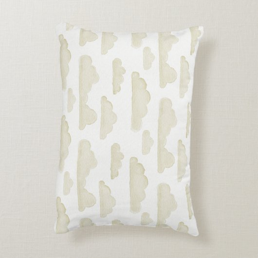 Gold Dreamtime Waterverf Clouds Accent Pillow Kussen (Achterkant (Verticaal))