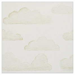 Gold Dreamtime Waterverf Clouds Fabric Stof