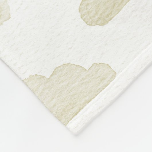 Gold Dreamtime Waterverf Clouds Fleece Deken (Hoek)