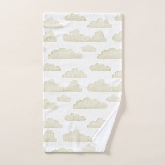 Gold Dreamtime Waterverf Clouds Handdoek (Handdoek)