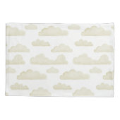 Gold Dreamtime Waterverf Clouds Kussensloop (Achterkant-Links)