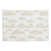 Gold Dreamtime Waterverf Clouds Kussensloop (Achterkant-Rechts)