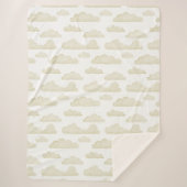 Gold Dreamtime Waterverf Clouds Sherpa Blanket Deken (Voorkant)