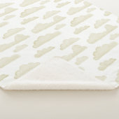 Gold Dreamtime Waterverf Clouds Sherpa Blanket Sherpa Deken (3/4)