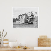 Gold Dredge Klondike 1915 Poster (Keuken)
