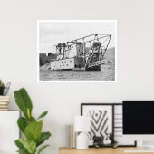 Gold Dredge Klondike 1915 Poster (Thuiskantoor)