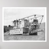Gold Dredge Klondike 1915 Poster (Voorkant)