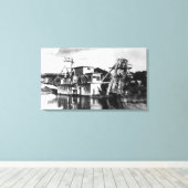 Gold Dredging SceneIdaho City, ID Canvas Afdruk (Insitu (Houten vloer))