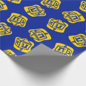 Gold Dreidel Wrapping Paper Cadeaupapier (Hoek)