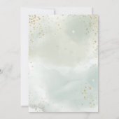 Gold Dress, Diamonds Waterverf Green Quinceañera Kaart (Achterkant)