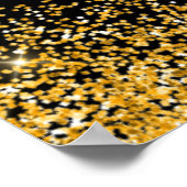 Gold Dress Faux Glitter Quinceanera Welcome Poster (Hoek)