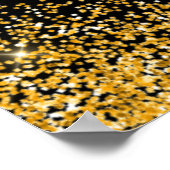 Gold Dress Faux Glitter Sweet 16 Welcome Poster (Hoek)