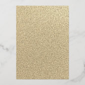 Gold Dress Masquerade Party Quinceanera Folie Uitnodiging (Achterkant)