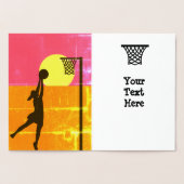 Gold Dress Netball Verjaardag Folie Kaarten (Binnen)