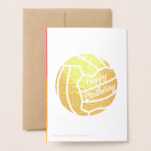 Gold Dress Netball Verjaardag Folie Kaarten (Met envelop)