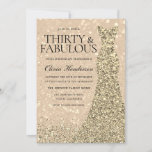 Gold Dress Womans 30th Birthday Party Sparkle Kaart<br><div class="desc">Gold Dress Womans 30th Birthday Party Sparkle Invitation Ook beschikbaar als digitale downloadvariaties voor de uitnodiging en overeenkomende objecten in onze winkel</div>