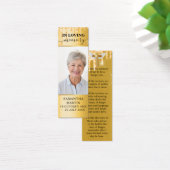 Gold Drids Elegant Memorial Funeral Bladwijzer Mini Visitekaartjes (Bureau)