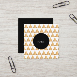 Gold driehoek Geometric Square Business Card Vierkante Visitekaartje