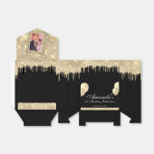 Gold Drip Glamor Photo Favor Box Bedankdoosjes (Uitgevouwen)