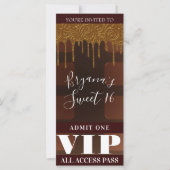 Gold Drip Wrapper Chocolate Snoep Bar VIP (Voorkant)