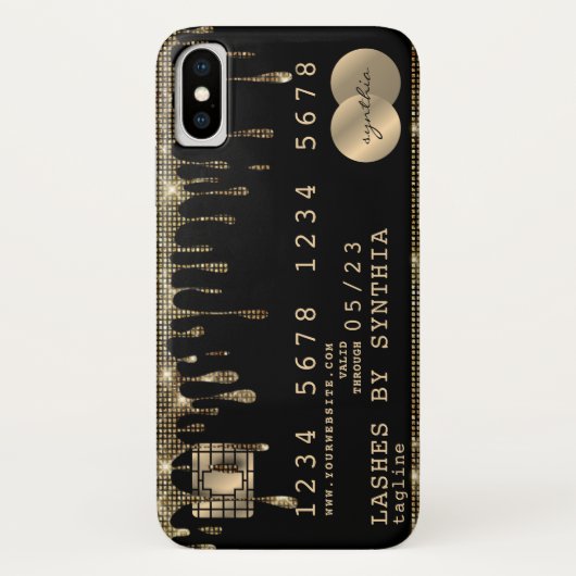Gold Drips Credit Kaart Style Case-Mate iPhone Case (Achterkant)