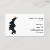 Gold Drips Hair stylist moderne typografie Visitekaartje (Achterkant)