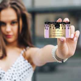 Gold Drivers Lijst Glitter Confetti Black Paars Visitekaartje