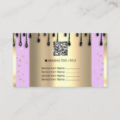 Gold Drivers Lijst Glitter Confetti Black Roze Visitekaartje (Achterkant)