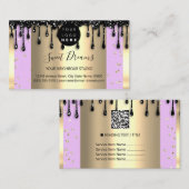 Gold Drivers Lijst Glitter Confetti Black Roze Visitekaartje (Voorkant / Achterkant)