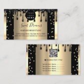 Gold Drivers Lijst Glitter Confetti Black SPA Visitekaartje (Voorkant / Achterkant)