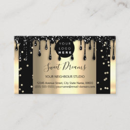 Gold Drivers Lijst Glitter Confetti Black SPA Visitekaartje