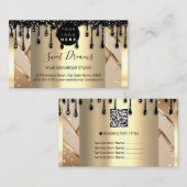 Gold Drivers Lijst Glitter Confetti Visitekaartje (Voorkant / Achterkant)