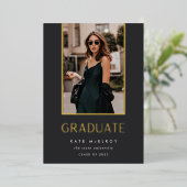 Gold Drop | Aankondiging Folie Foto Afstuderen (Staand Voorkant)