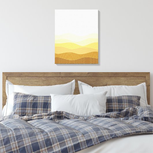 Gold Dunes Minimalistisch Abstract Boho Design Canvas Afdruk (Insitu (Slaapkamer))