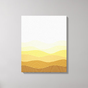 Gold Dunes Minimalistisch Abstract Boho Design Canvas Afdruk