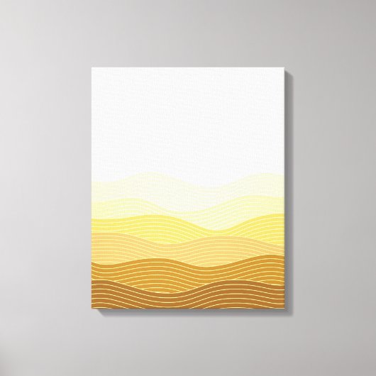 Gold Dunes Minimalistisch Abstract Boho Design Canvas Afdruk (Voorkant)