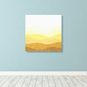 Gold Dunes Minimalistisch Abstract Boho Design Canvas Afdruk (Insitu (Houten vloer))
