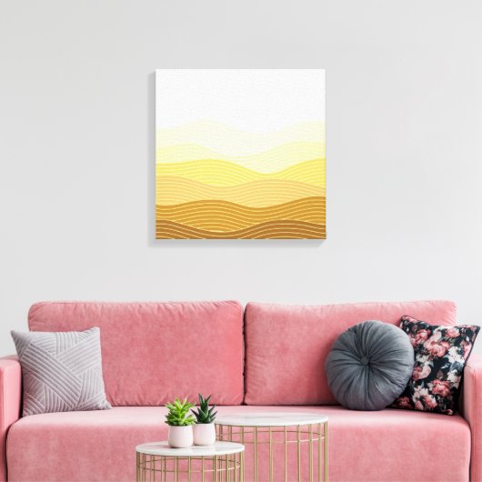 Gold Dunes Minimalistisch Abstract Boho Design Canvas Afdruk (Insitu (Woonkamer))