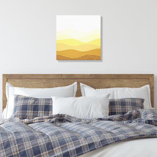 Gold Dunes Minimalistisch Abstract Boho Design Canvas Afdruk (Insitu (Slaapkamer))