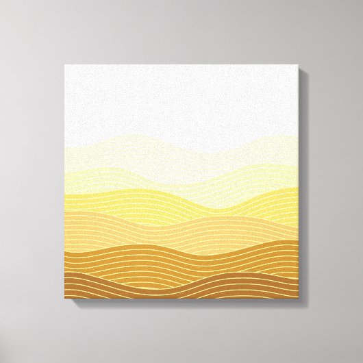 Gold Dunes Minimalistisch Abstract Boho Design Canvas Afdruk (Voorkant)