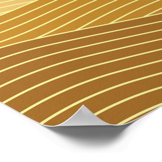 Gold Dunes Minimalistisch Abstract Boho Design Poster (Hoek)