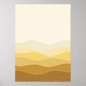 Gold Dunes Minimalistisch Abstract Boho Design Poster (Voorkant)