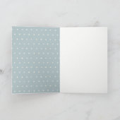 Gold Dusky Blue Beachy Starfish Baby Shower Bedankkaart (Binnen)