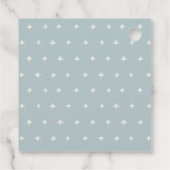 GOLD DUSKY BLUE BEACHY STARFISH MONOGRAM WEDDING BEDANKJES LABELS (Achterkant)