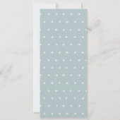 Gold Dusky Blue Beachy Starfish Wedding Menu Kaart (Achterkant)