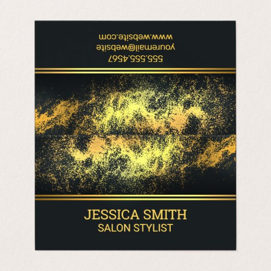 Gold Dust-achtergrond Visitekaartje (Buitenkant ongevouwen)
