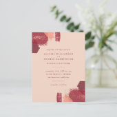 Gold Dust & Autumn Painterly Strokes Wedding Uitnodiging Briefkaart (Staand voorkant)