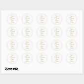 Gold Dust Chic Elegant Script Ronde Sticker (Vel)