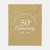 Gold Dust Confetti 50th Golden Wedding Jubileum Fleece Deken (Voorkant)